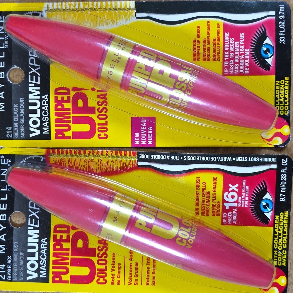 Maybelline Volum' Express Mascara 214 GLAM BLACK Lot Of 1